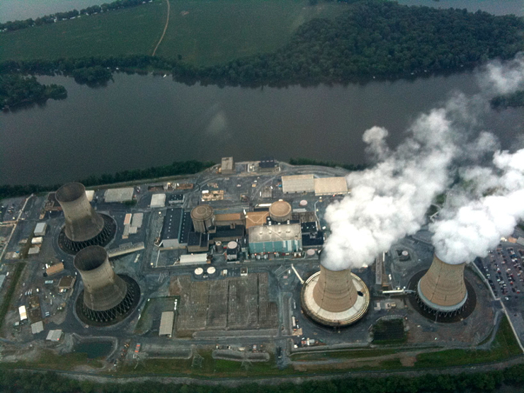 Three Mile Island from the air